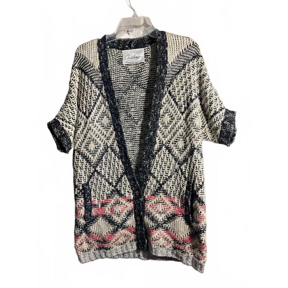 Carol Anderson Cozy Oversized Mixed Knit Cardigan  Size S